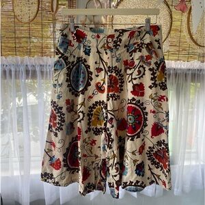 Wide leg Linen Culotte Cropped Pants